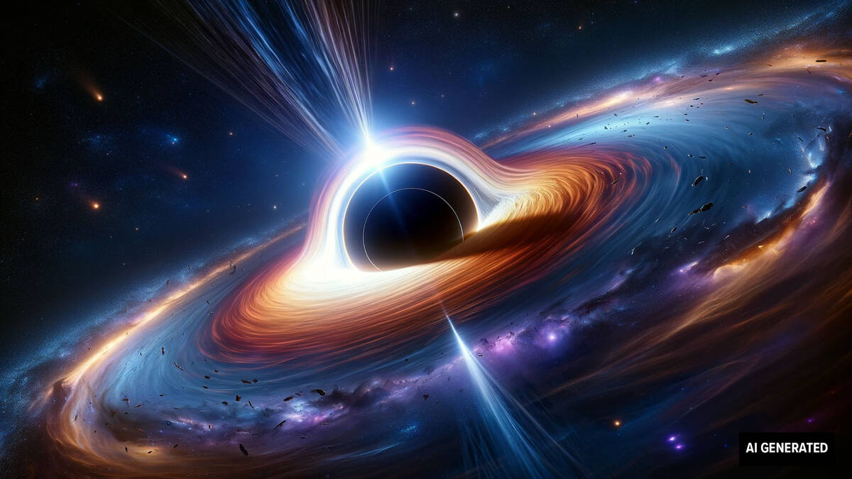 AI generated image of a black hole